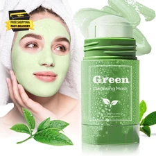 Green Tea Mask Stick for Face, Moisturizing, Skin Brightening Fit All Skin Types