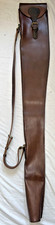 Brown Leather Shotgun Slip 119cm Long for 28&rdquo; Barrels on O/U or S/S Gun 45" Long