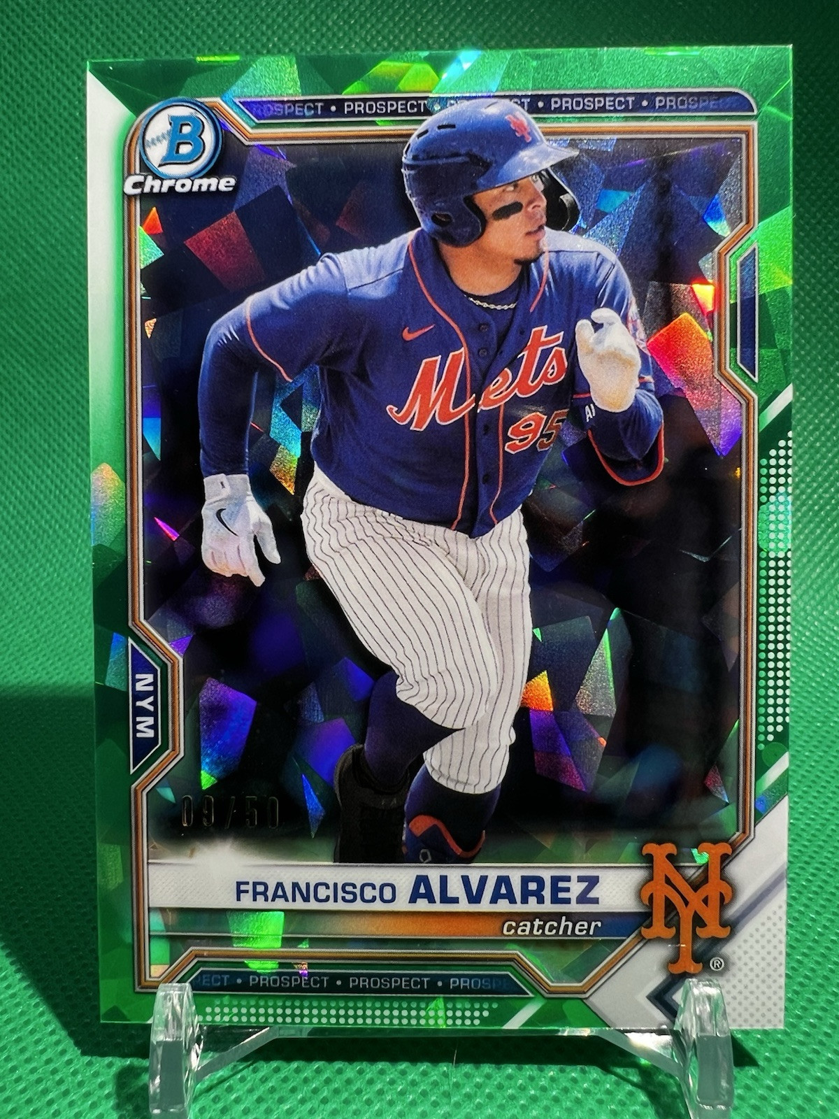 2021 Bowman Chrome Draft Sapphire Edition Green /50 Francisco Alvarez #BDC-112