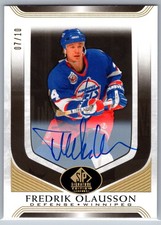 2020 SP Signature Legends Fredrik Olausson Auto Black /10 #68 Winnipeg Jets