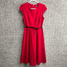 Tommy Hilfiger Dress Women’s 8 Red Short Sleeve Fit and Flare Midi