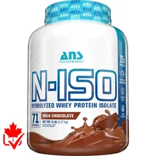 ANS N-ISO Chocolate Flavor Whey Protein Isolate Cleanest Recovery 5lb NEW