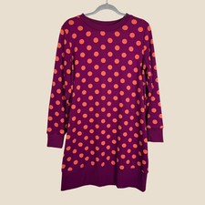 Victor Glemaud Target Sweater Dress Womens M Purple Retro Polka Dot Knit Mini