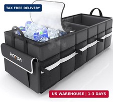 Trunk Organizer - Car Organizer with Built-In Leakproof Car Cooler, Collapsible