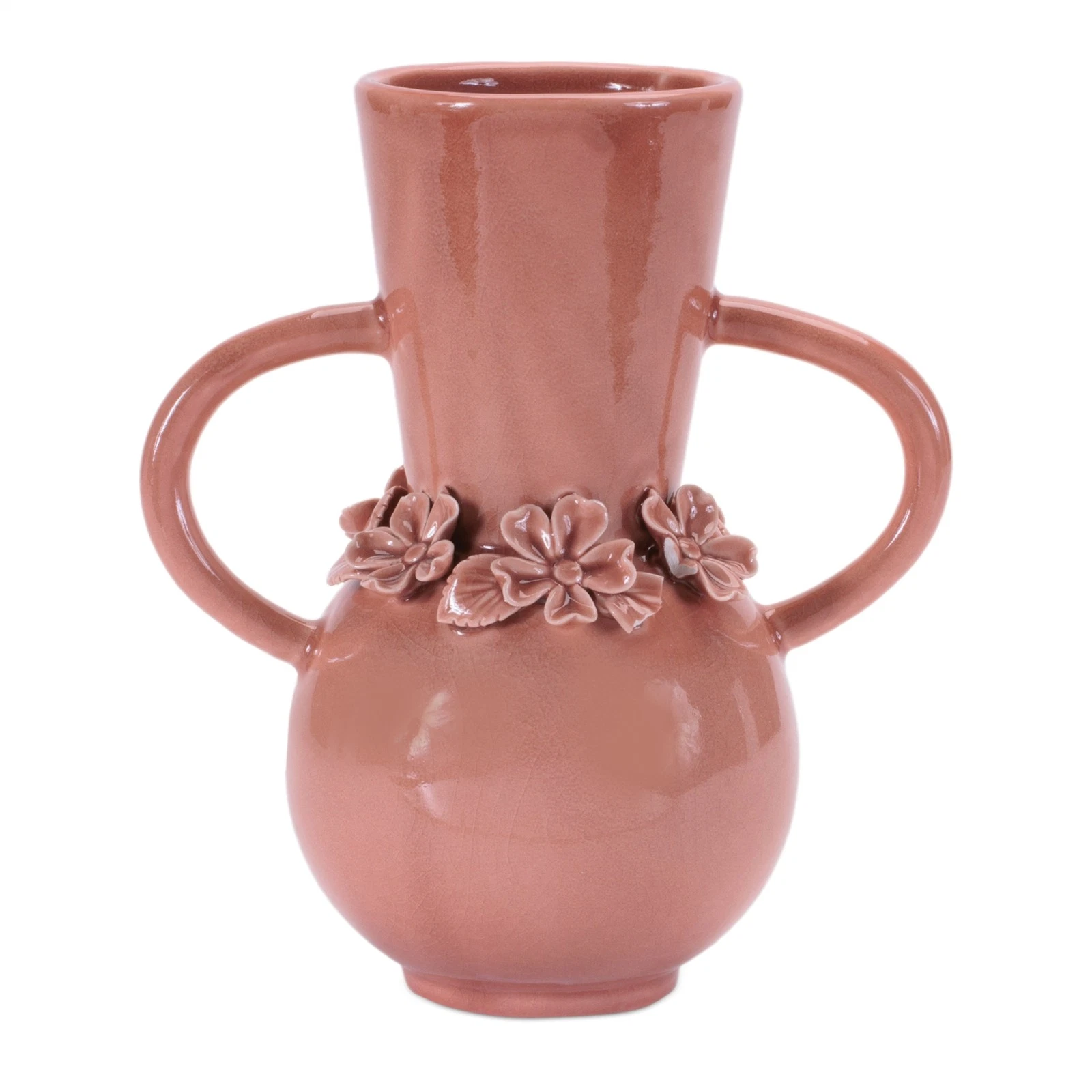 Storeware Vase with Floral Accent (Set of 2)