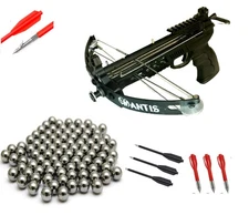 60lbs Mantis Compound Pistol Crossbow. Shoots Steel Balls and Regular Arrows....