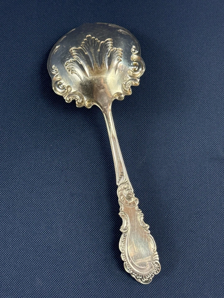 Antique Victorian Rogers & Hamilton silverplated casserole spoon ALDINE c.1895+ - Image 2 of 4