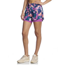 Reebok Womens Small Athletic Reflex Running Short in Purple Multi Print 1728