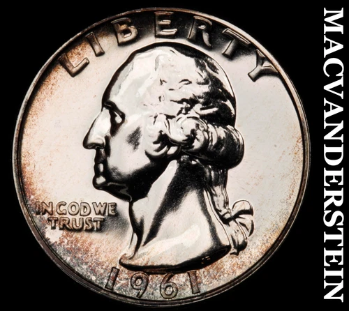 1961 Silver Washington Quarter - Choice Gem Proof  Lustrous  No Reserve  #G8796