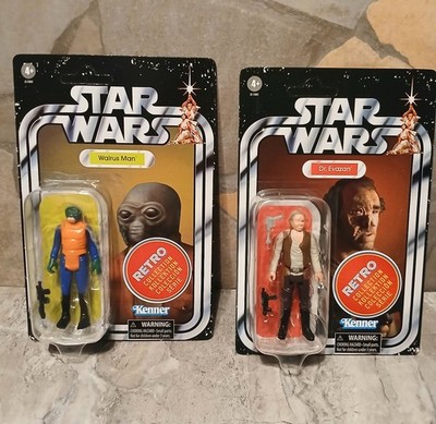 Star Wars Dr. Evazan & Walrus Man Retro Collection NEW Action Figure Lot 3.75''