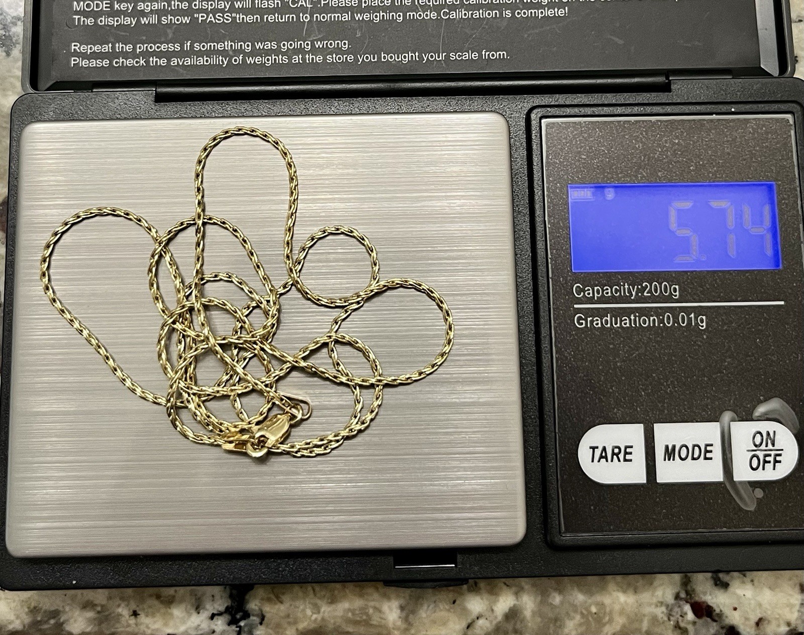 14k Solid Gold Wheat Link Chain - image 3