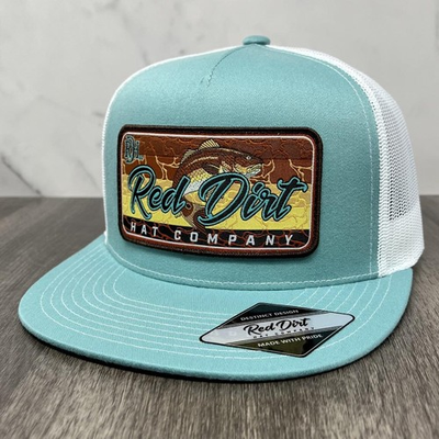 #ad Red Dirt Hat Co Red Fish Patch Western Trucker Mesh Back Adjustable Snapback $32.00