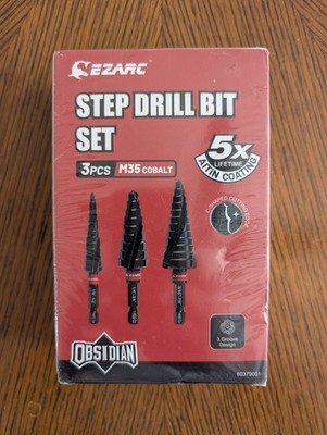 EZARC Step Drill Bit for Metal,M35 Cobalt Unibit Step Drill Bit Set 1/8''-7/8 