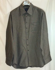 NWOT Scott Barber Men's Button Down Cotton Plaid Long Sleeve Dress Shirt - XXL