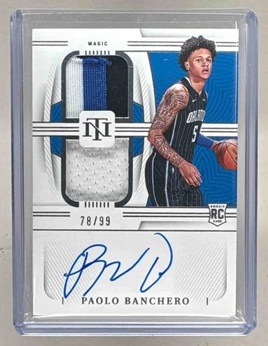 Paolo Banchero 2022 National Treasures Rookie Dual Patch Auto RC 78/99
