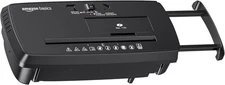 Amazon Basics 8-Sheet Strip Cut Paper, CD, and Credit Card Shredder Black 