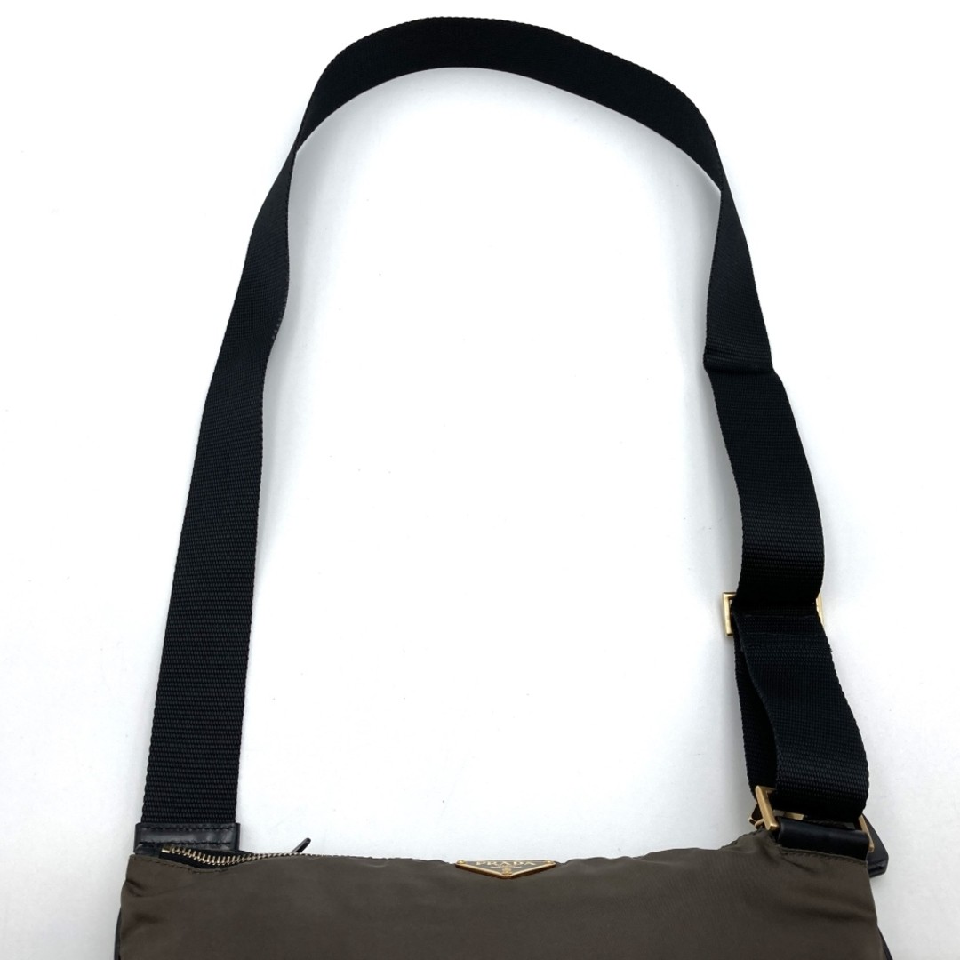 PRADA BT0220 shoulder bag nylon with key khaki brown ladies men s fashion vint thumbnail 6