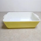 Vintage Pyrex Yellow Glass Refrigerator Casserole Dish For Baking 0503 No Lid