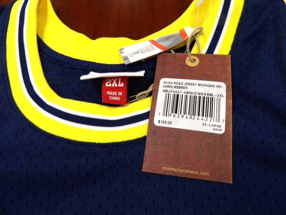 CAMISETA SWINGMAN MITCHELL & NESS NCAA MICHIGAN WOLVERINES CHRIS WEBBER TALLA 2XL Foto 4 de 4