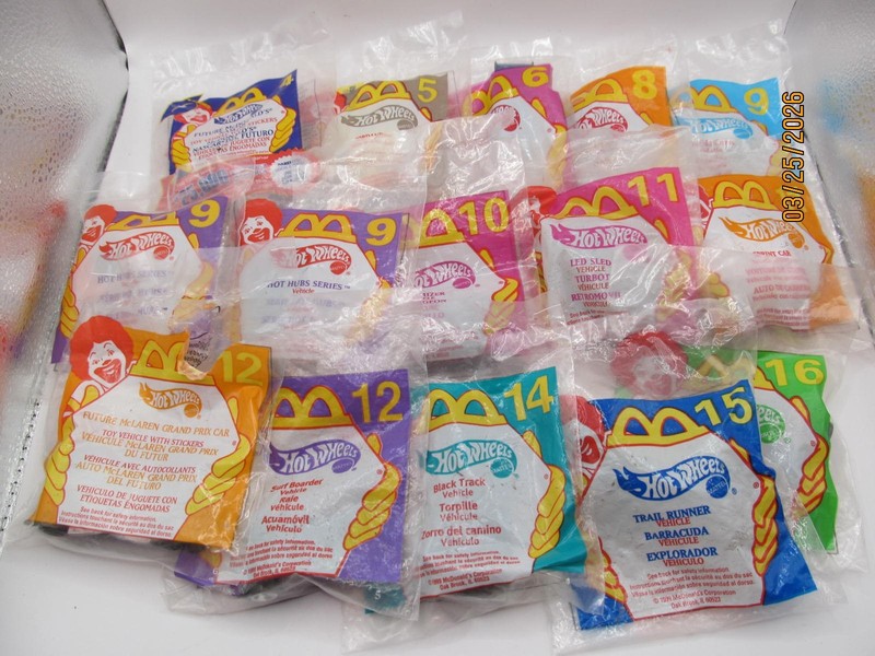 Hot Wheel McDonalds Happy Meal Series   15   CARS  All different cars except #9