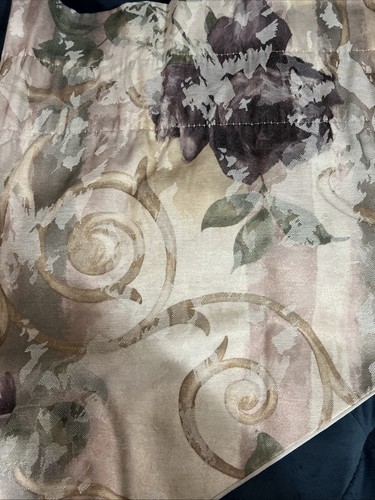 Croscill Chambord Amethyst Floral Purple Ascot Pair of Valances with Tassel - Picture 6 of 6