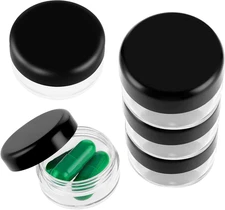 5PCS Small Pill Box, Portable round Pill Case, Daily Mini Pills Organizer for Pu