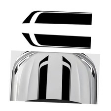 2 PCS Car Hood Stripe Sticker, 33.5" 6.5" Universal Racing Stripes Decal Black