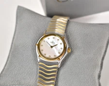 Ebel Classic Ladies Watch 1090121 - 18k Gold Bezel, MOP Dial, Diamond Markers