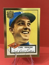 2001 Topps Archives Reserve Chrome Carl Erskine Card # 250 Reprint