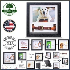 Pet Collar Display Frame with Rustic Style - Perfect for Memorial Keepsake