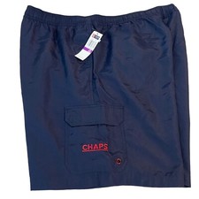 Chaps Swim Shorts Mens XL Navy Blue Pockets Swimming