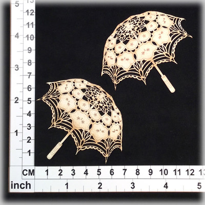Parasols 02 CB1176w Cardmaking Chipboard Embellishments for Scrapbooking
