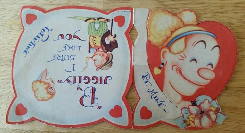 Vintage Valentine Card "By Jiggity I Sure Like You"Man Smoking 1930 Ephemara - Picture 4 of 8