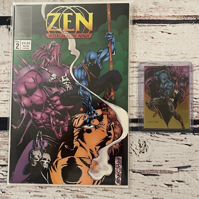 Entity Comics ZEN Intergalactic Ninja No. 2 Vol 1 1994 + Ninja Promo Card Comic