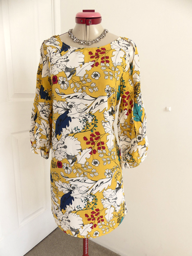 VERO MODA Yellow White Floral DRESS Size M Aus 12 NWT Party Cocktail Cottagecore - Picture 2 of 6
