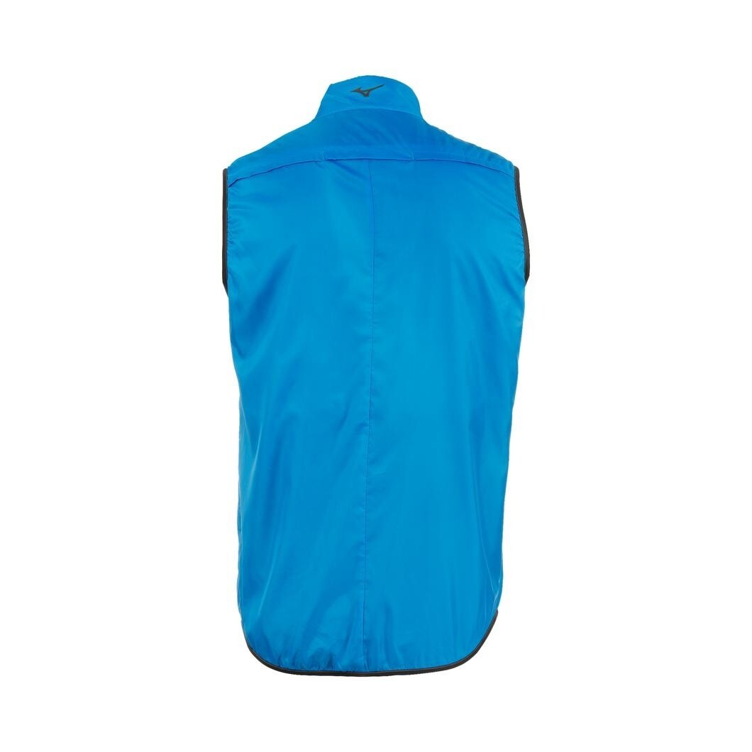 Mizuno Sサイズ BREATH THERMOREFLECTION GEAR Mizuno Breath Thermo Vest Mens S Blue Full Zip Golf Cycling