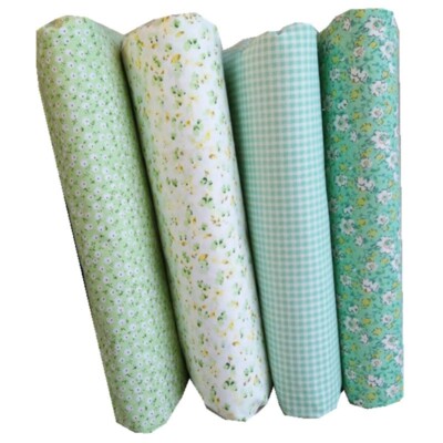 Weiches Baumwolltuch zum Selbermachen Basteln Nähen 4 Stück 25 cm 50 cm Quadrat Patchworkstoff