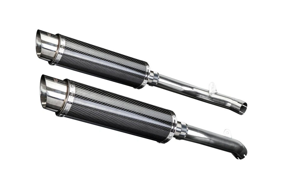 Kit silenciador de escape de carbono redondo 14" Honda RVT1000R RC51 2002-2008 - Imagem 2 de 4
