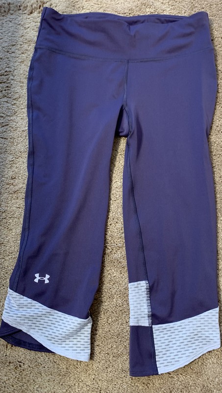 Under Armour Purple Heat Gear Medium Compression athletic running leggings Pants