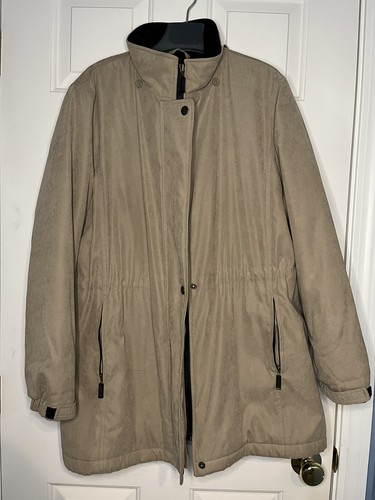 Liz Claiborne Warm Insulated Tan Winter Coat/Jacket w/Draw String Waist - 第 4/6 張圖片
