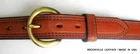 CHESTNUT BRIDLE LEATHER BELT/BRASS BUCKLE / 1.25" / AMISH MADE IN THE USA