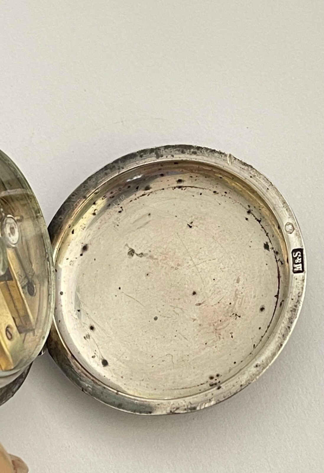 Antique Pocket Watch Solid Silver & Enamel Full S… - image 5