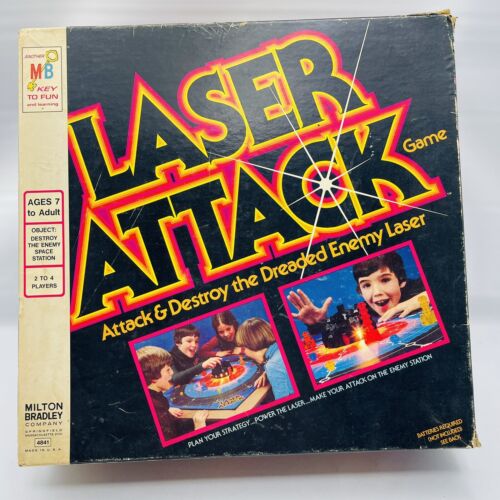 Jeu d'attaque laser 4841 Milton Bradley complet fonctionnel vintage 1978 vidéo LIRE - Photo 1/21