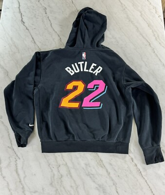 Nike NBA Miami Heat #22 Jimmy Butler Sweater With Hoodie Size 