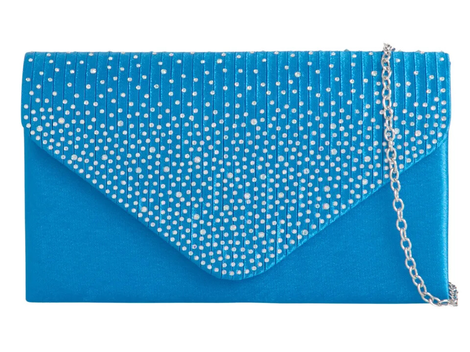 Bolso sin asas de diamante satinado para damas Noche Nupcial Boda Moda Baile de graduación Bolso de mano Reino Unido