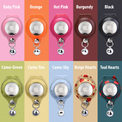 Personalisierte Hülle Haustier Katze Hund Leder Halter Halsband Schlaufe für Apple AirTag