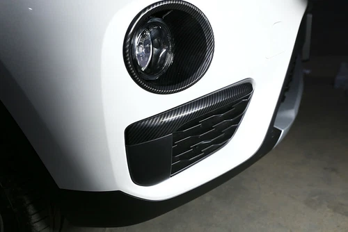 For BMW X1 F48 Carbon Fiber ABS Front Fog Light Lamp Trim Cover 2pcs 2016-2019 - Bild 6 von 9