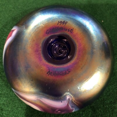 Eric Brakken Seattle Glasshouse Studios Signed Flower Iridescent