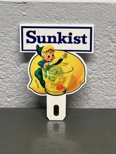 SUNKIST Soda Metal Plate Topper Drink Beverage Can Pop Diner Gas Oil Sign Orange