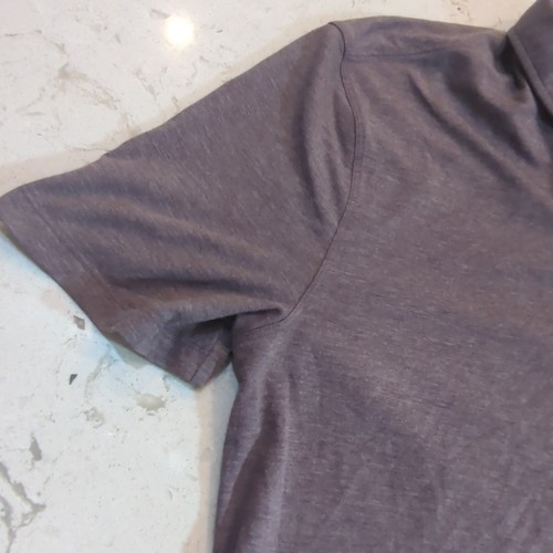 Lululemon Men’s Evolution Short Sleeve Polo Shirt Heather Maroon Plum Gray Sz L? - Picture 5 of 14